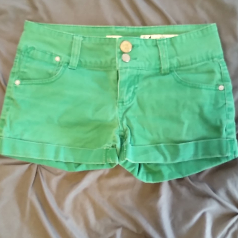 Indigo Rein low rise denim shorts size 1